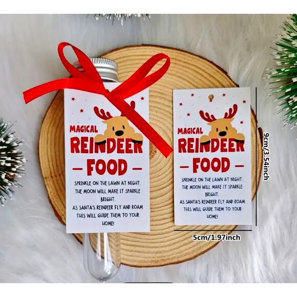 Magical Reindeer Food Container with Ribbon and Card - Picture 2 of 5